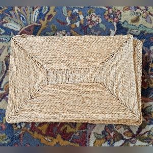 Natural Woven Seagrass Rectangle Placemats (set of 4)